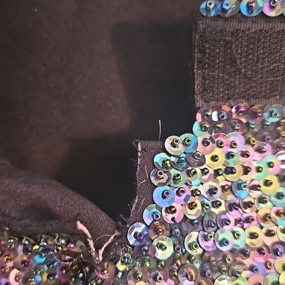 Vintage 1980s JC Statement Beret With Iridiscent Sequins - Picture 4 of 6